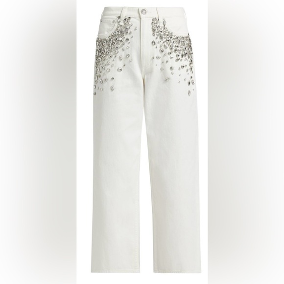 Rag & Bone Andi Embellished Wide-Leg Jeans - Picture 7 of 8